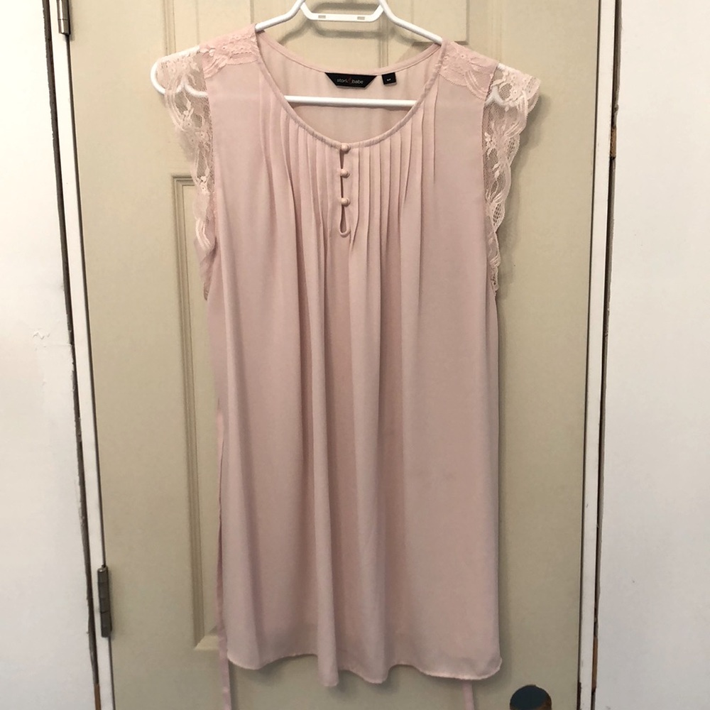 Stork and Babe maternity blouse